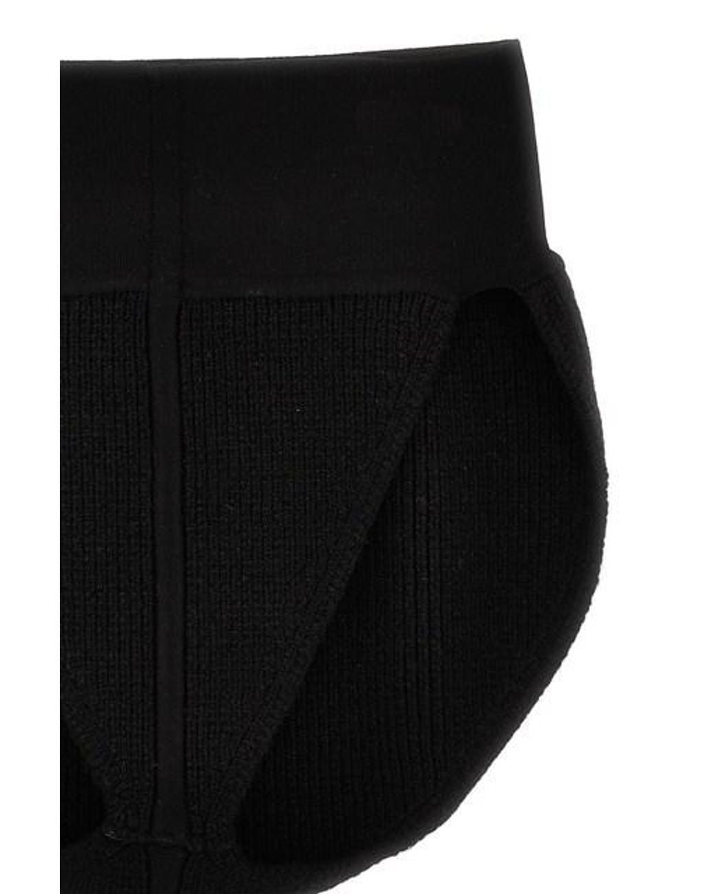 Rick Owens Black High Waist Panties