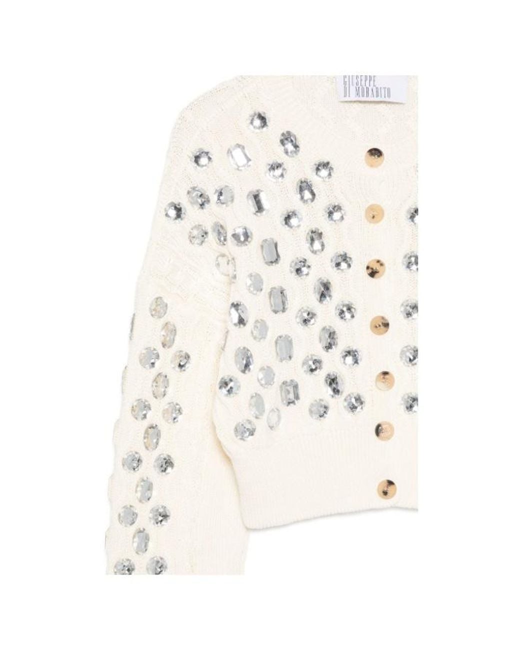GIUSEPPE DI MORABITO White Embellished Button Cardigan
