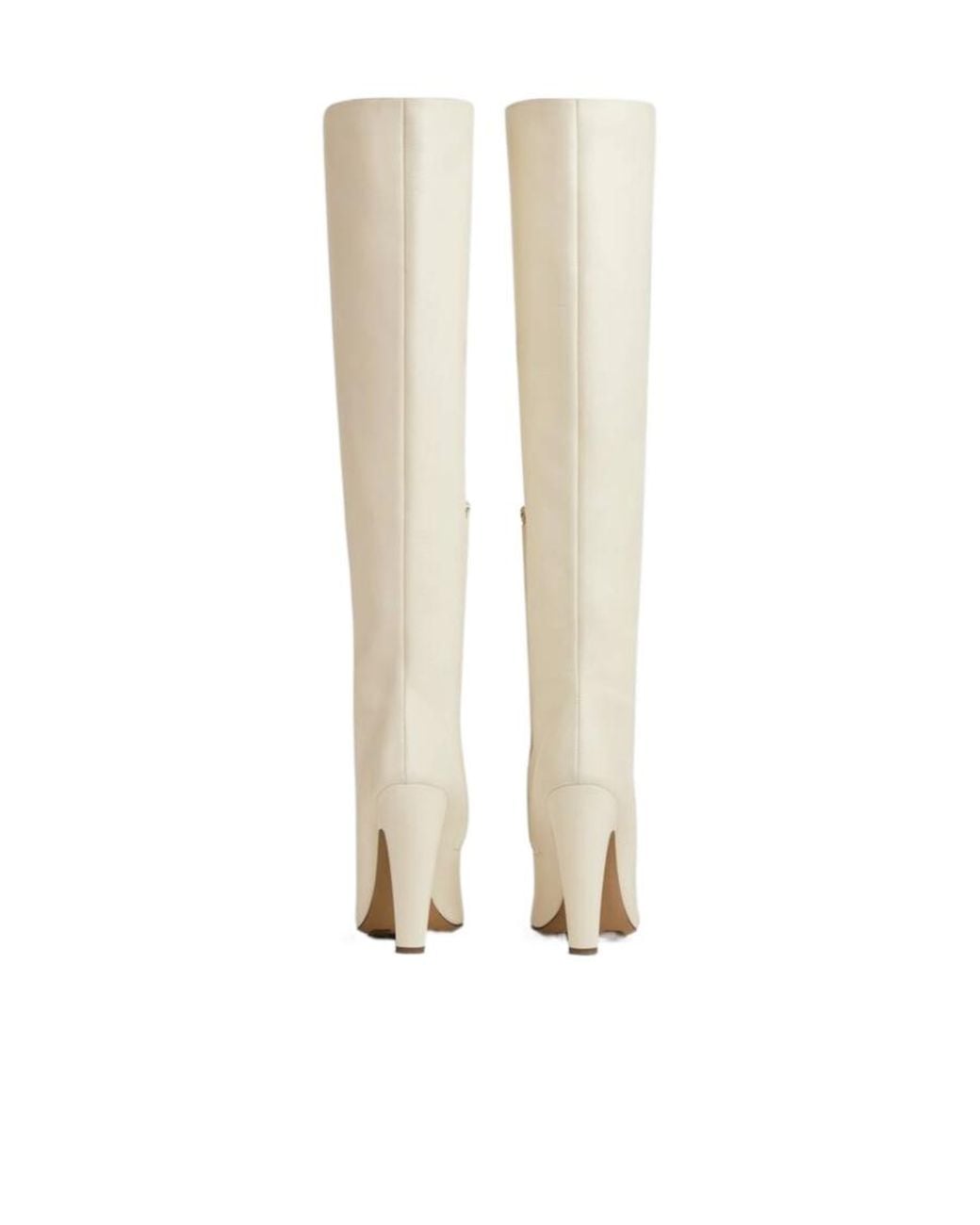 Bottega Veneta White High-Heeled Boots