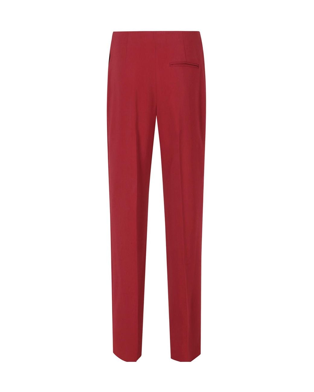 Alberta Ferretti Red Draped Casual Trousers