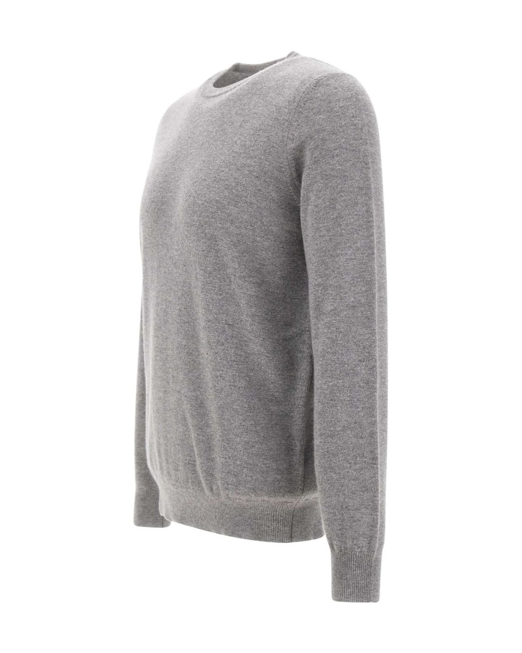 Kangra Cashmere Gray Kangra Crewneck Pullover for men