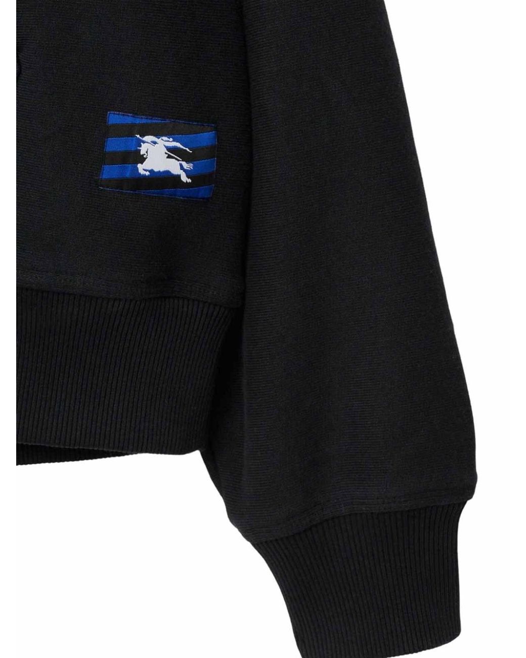 Burberry Black Kangaroo-Pouched Drawstring Hoodie for men