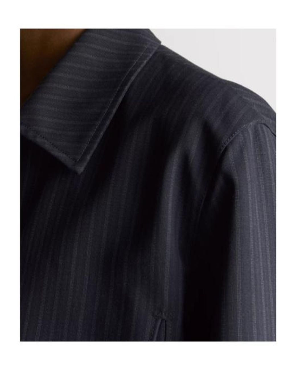 Dior Blue Homme Striped Button-Up Jacket for men