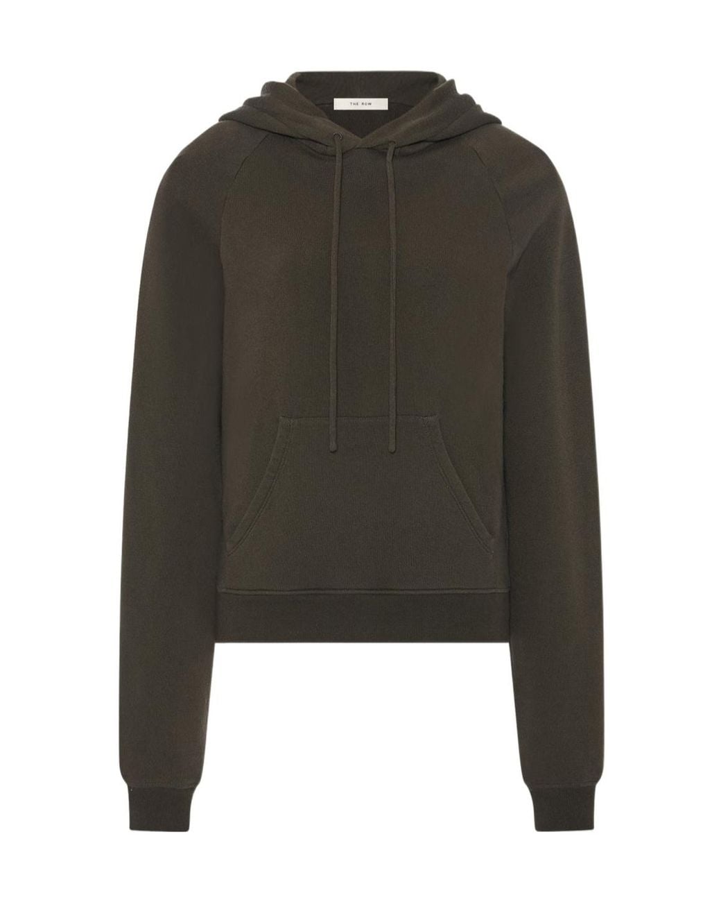 The Row Green Ribbed-Trim Hoodie
