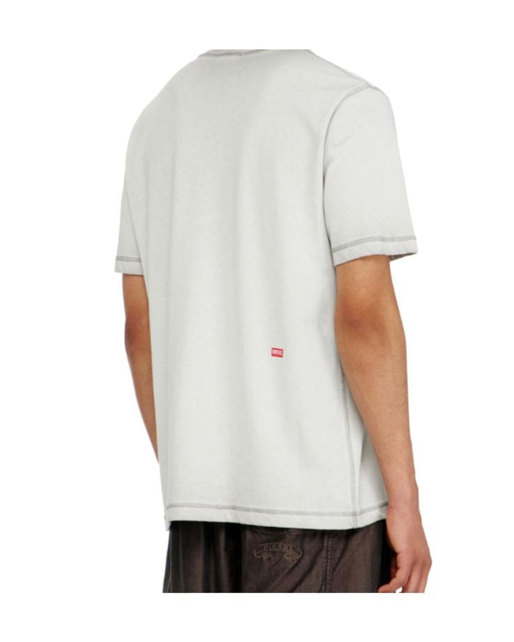 DIESEL White T-Rawjust-Aa1 Crewneck T-Shirt for men