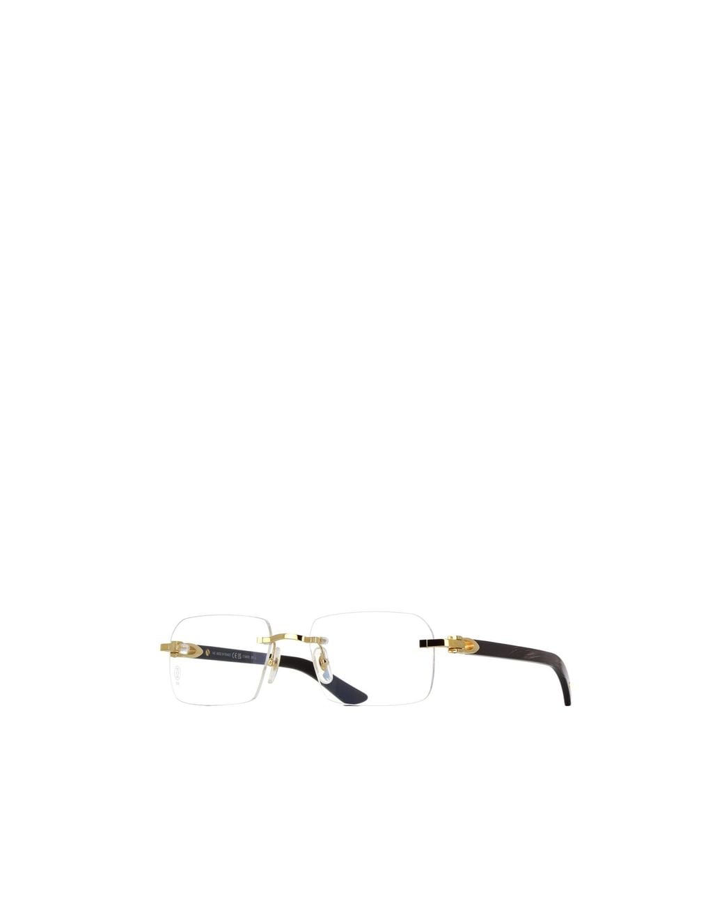 Cartier White Rectangular Frame Glasses for men