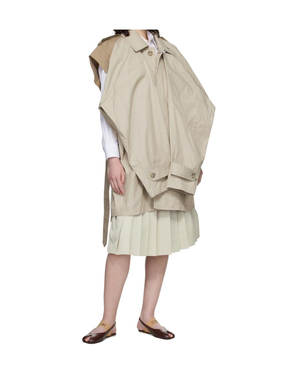 Maison Mihara Yasuhiro Natural Belted Trench Coat