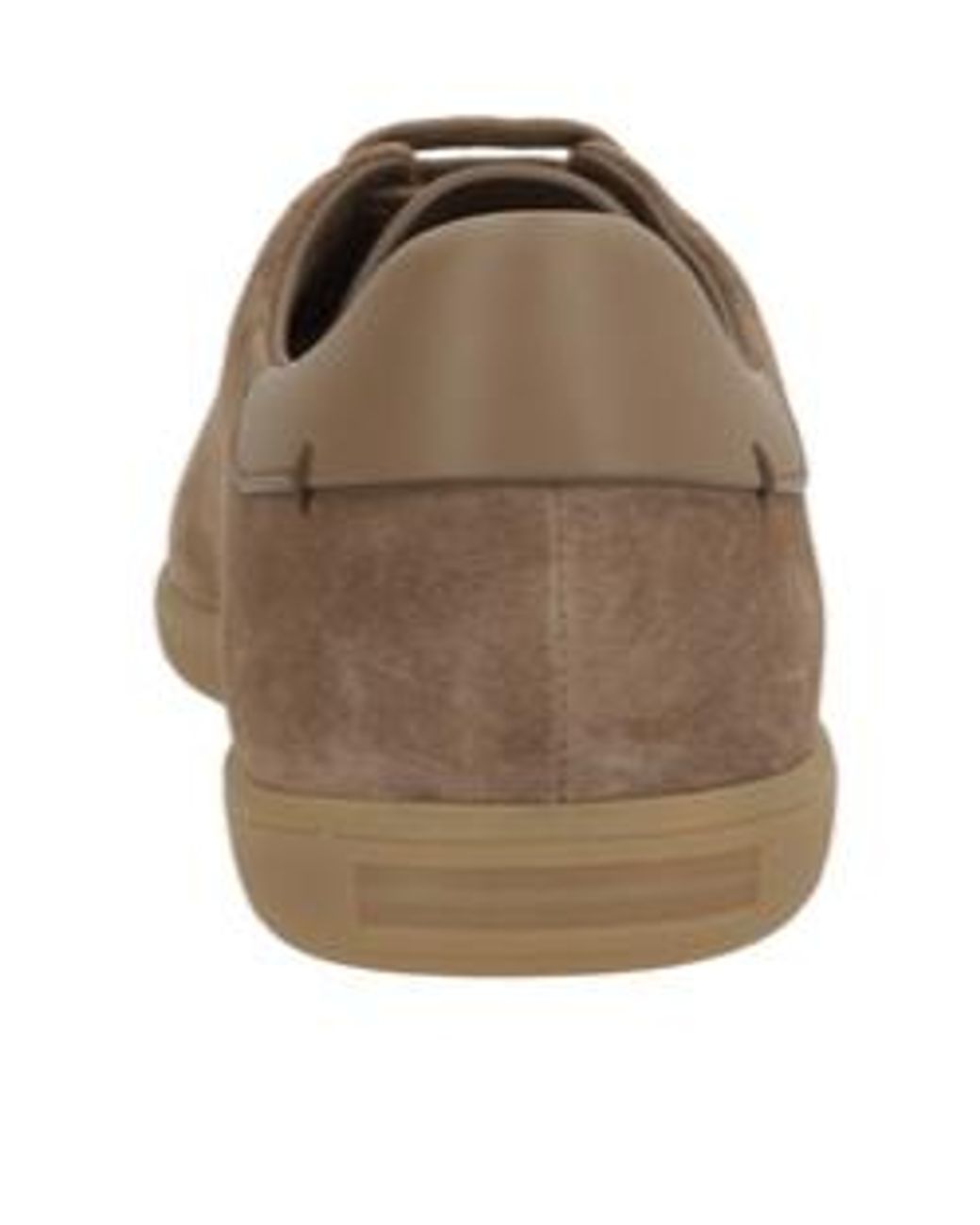 Zegna Brown Round Toe Low-Top Sneakers for men