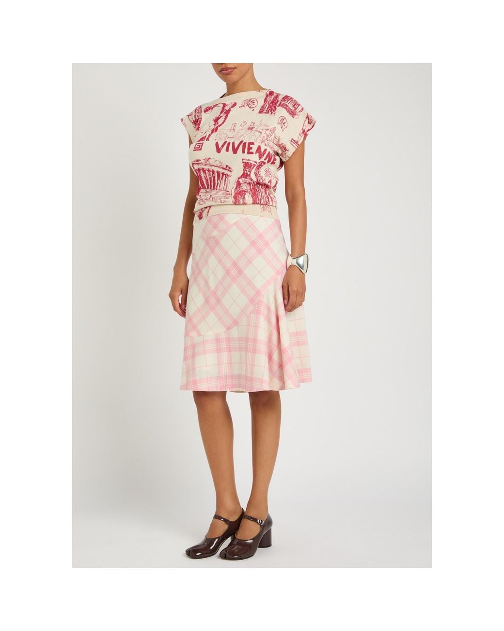 Vivienne Westwood Pink High-Waist A-Line Skirt