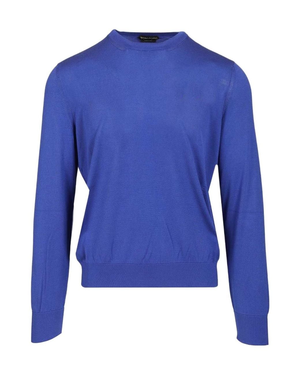 Tom Ford Blue Crewneck Long-Sleeved Pullover for men