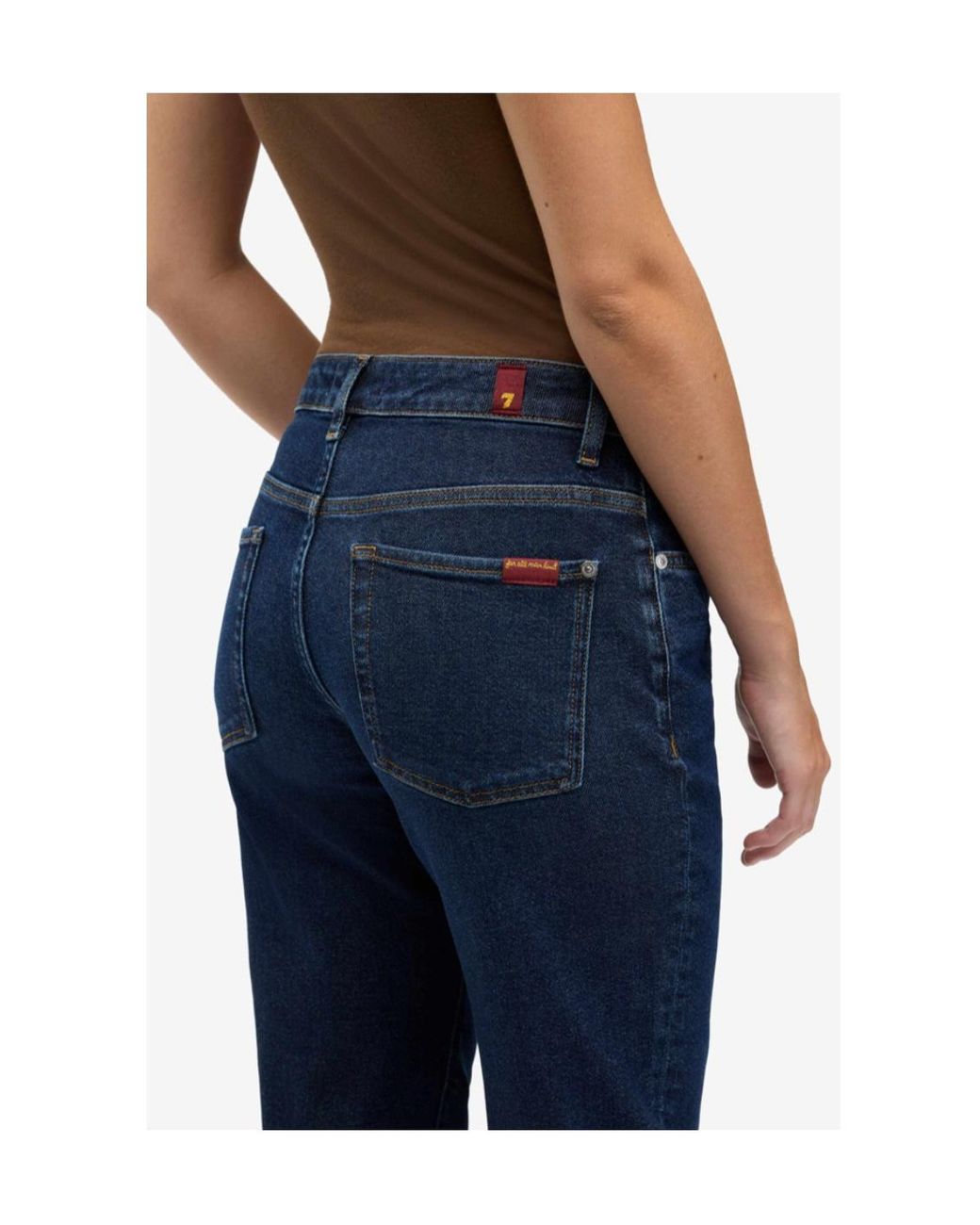 7 For All Mankind Blue Cailie Slim Jeans