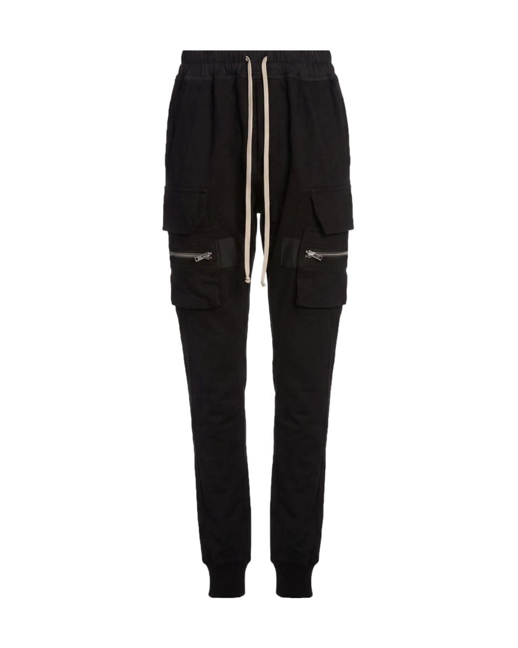 Rick Owens Black Solid-Color Casual Pants