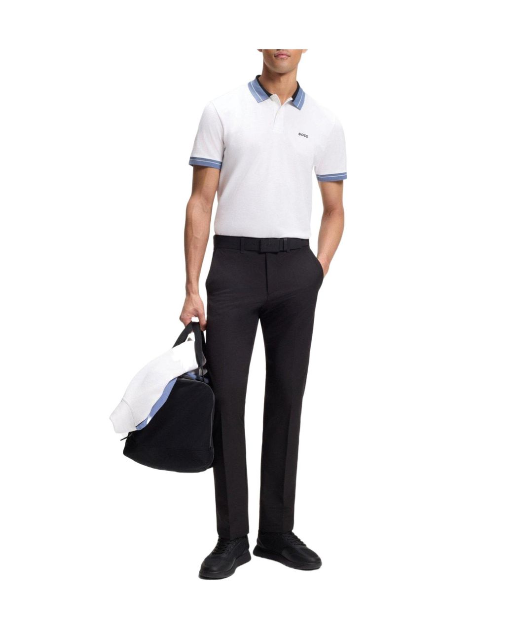 Boss White Shortsleeve Polo Shirt for men