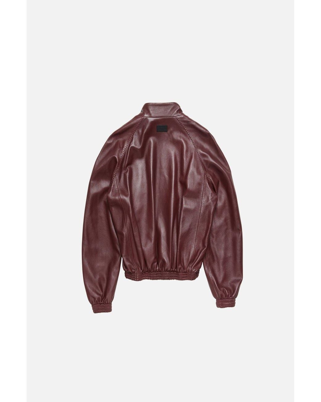 Acne Brown Full-Zip Leather Jacket for men