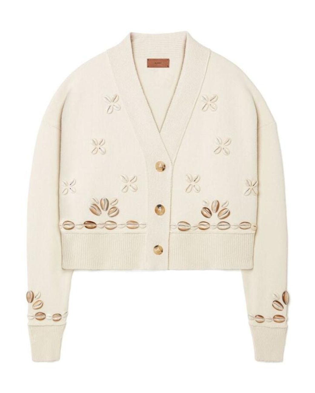 Alanui Natural Ocean Dream Cropped Cardigan