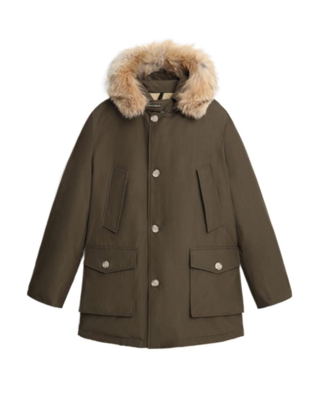 Woolrich Green Logo Down Jacket for men