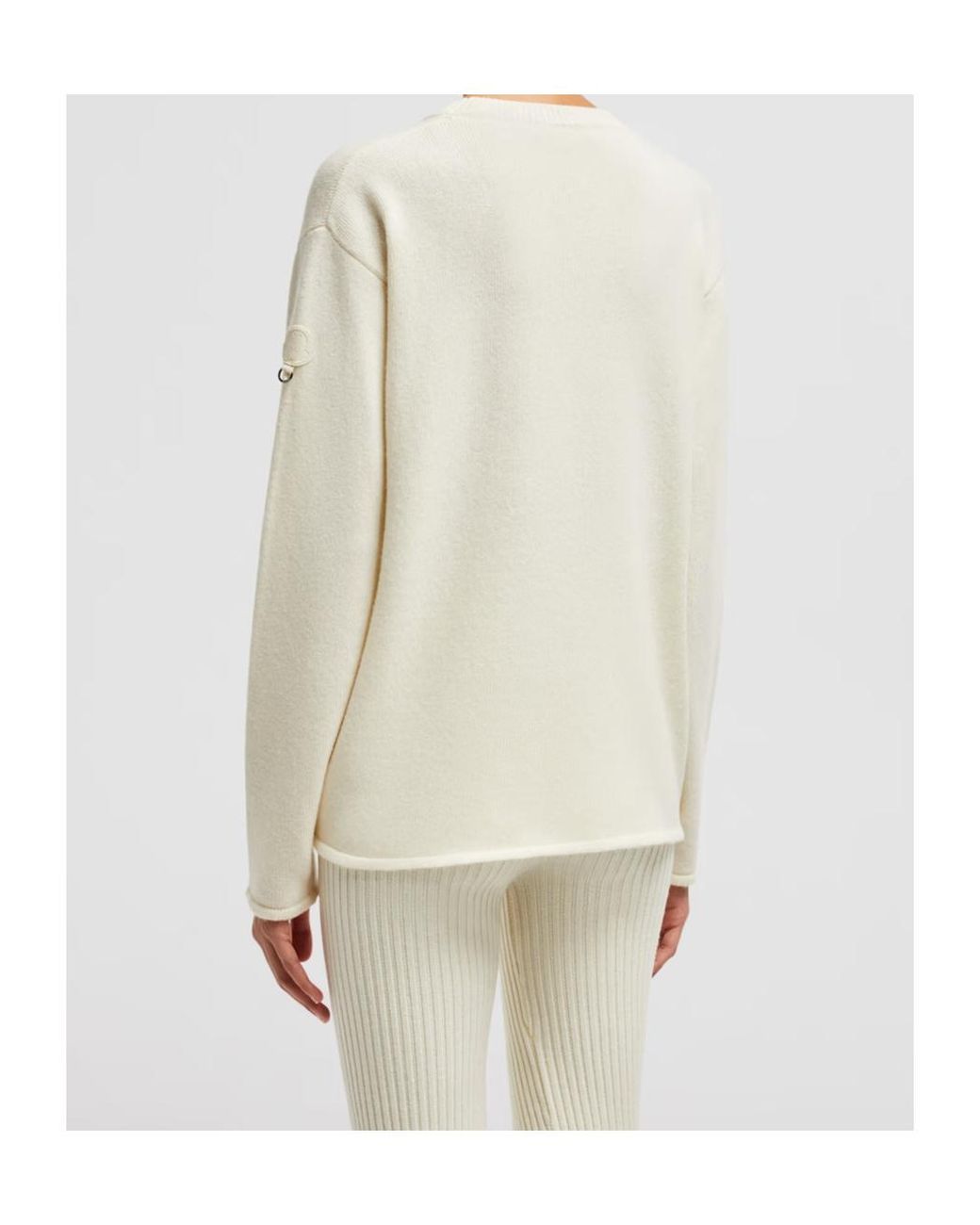 Moncler White X Willow Smith Eyelet Wool Cashmere Jumper