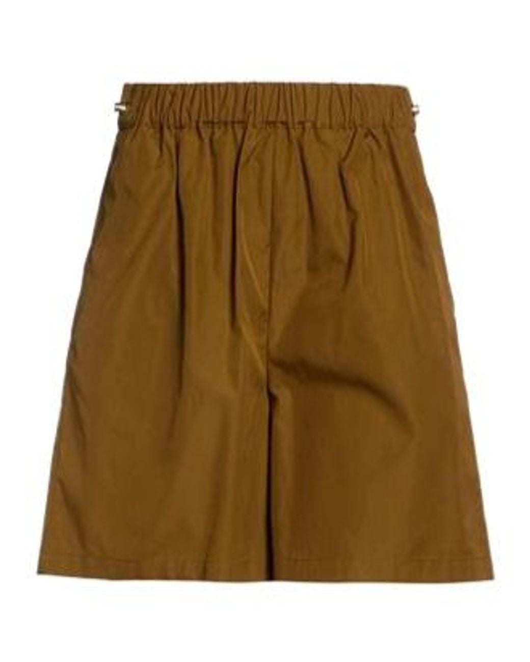 Max Mara Natural Elastic-Waist Wide-Leg Shorts