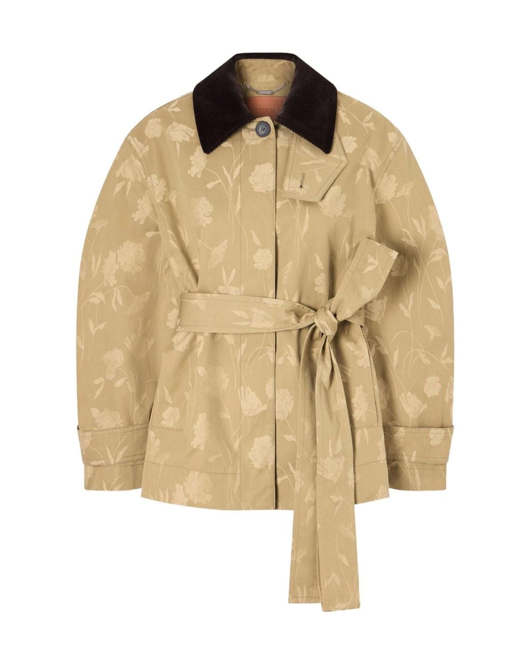 Erdem Metallic Poppy Jacquard Oversized Jacket