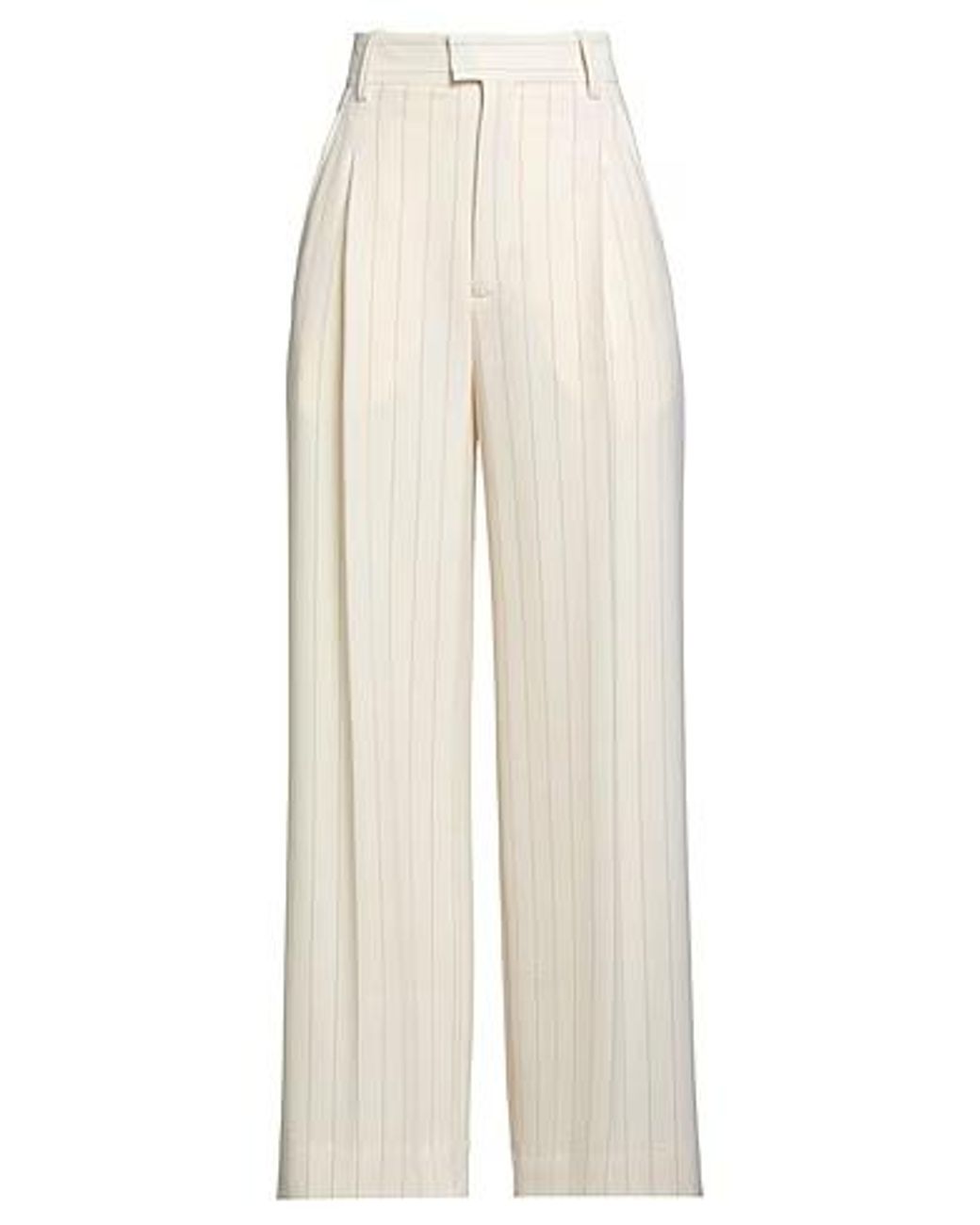 Isabel Marant White Pants Polyester, Recycled Polyester, Elastane