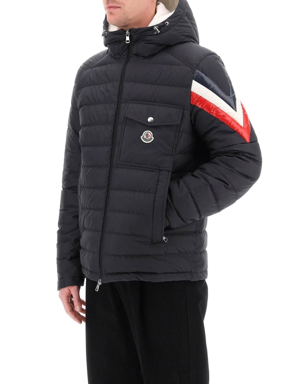 Moncler Black Berard Zip-Up Short Padded Jacket for men