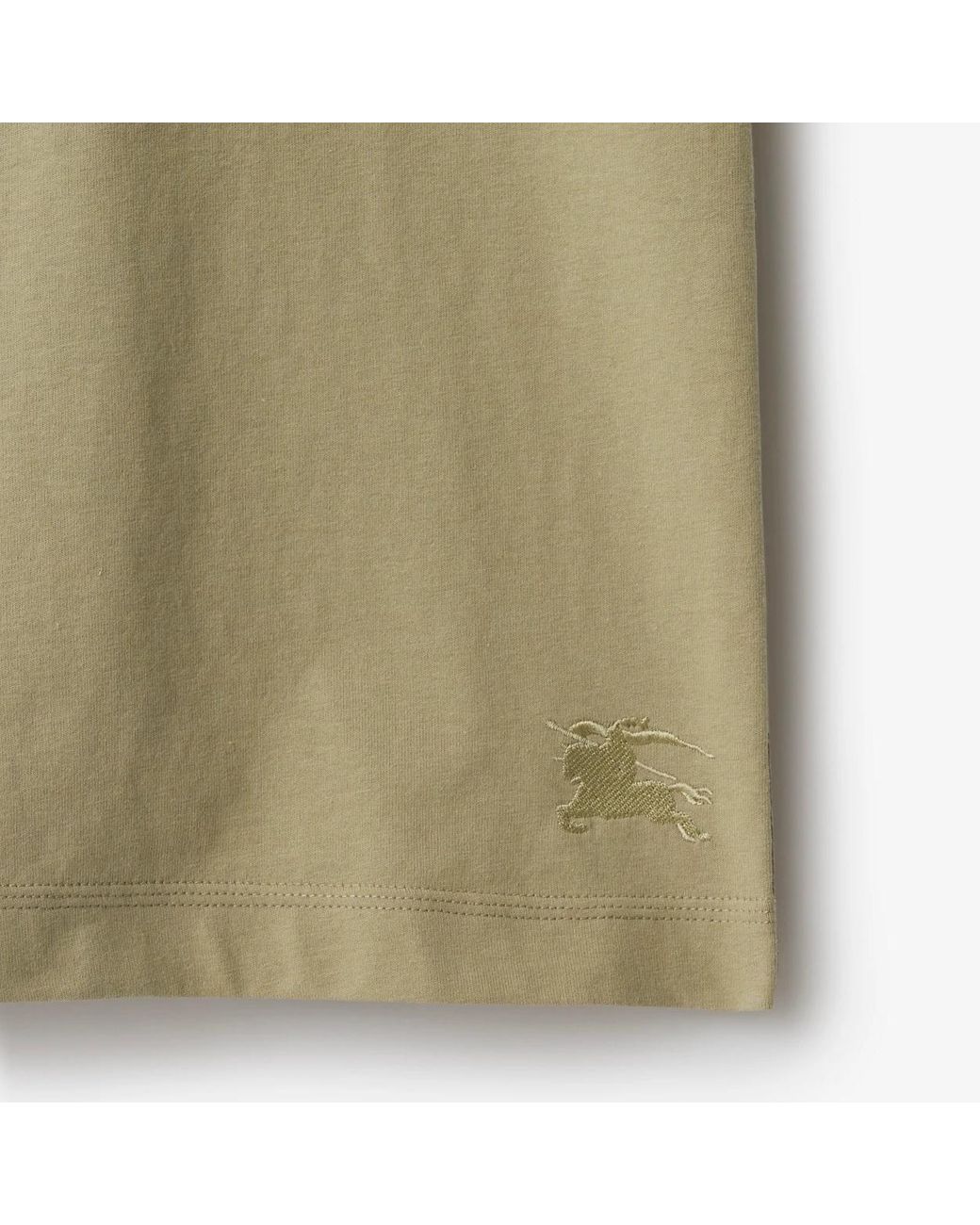 Burberry Green Logo-Embroidered Cotton Dress