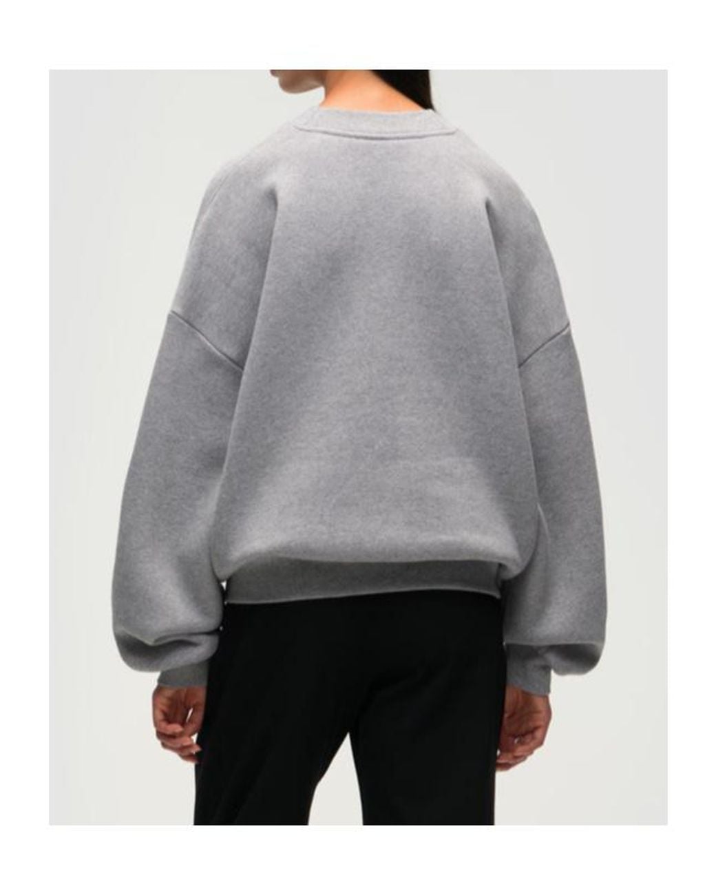 WRSTBHVR Gray Neni Logo-Embroidered Crew-Neck Sweatshirt for men