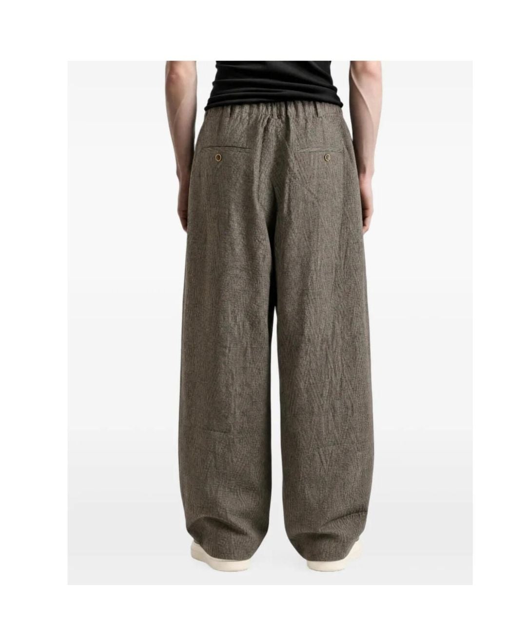 Uma Wang Gray Casual Trousers With Belt Loops for men