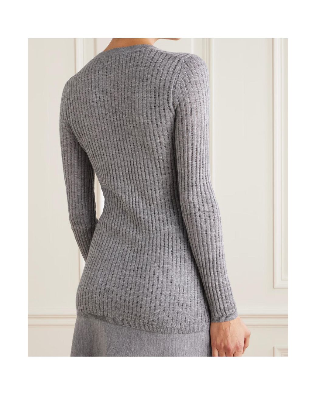 Gabriela Hearst Gray Long Sleeve Cardigan