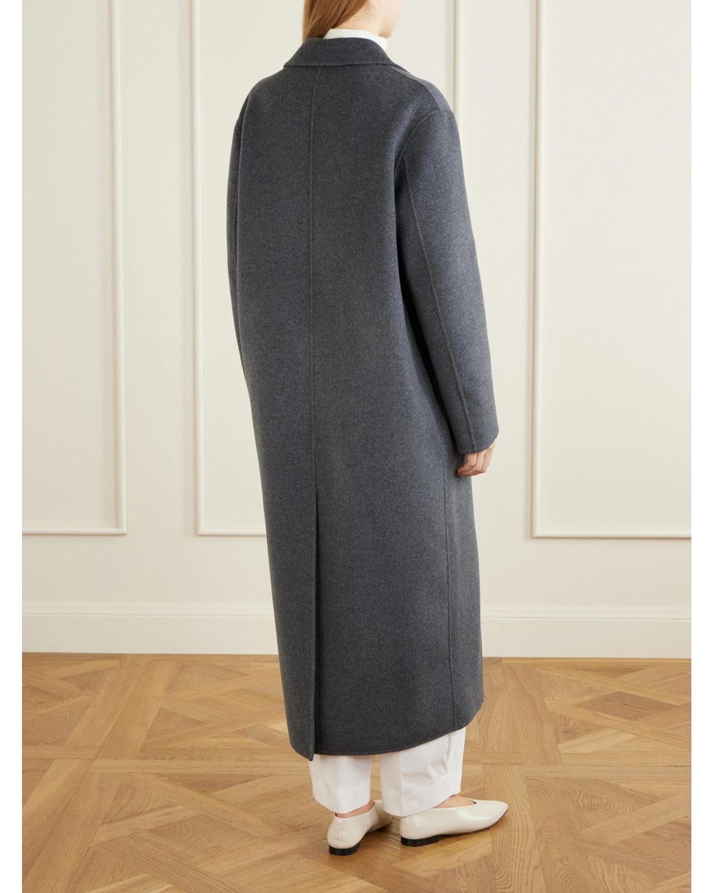 Rohe Gray Wool And Cashmere Blended Overcoat