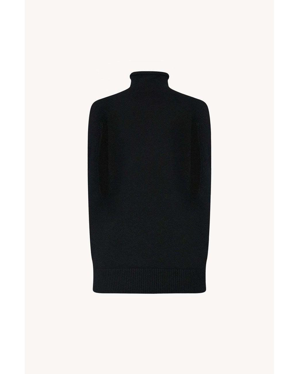 The Row Black Meo Turtleneck Sweater