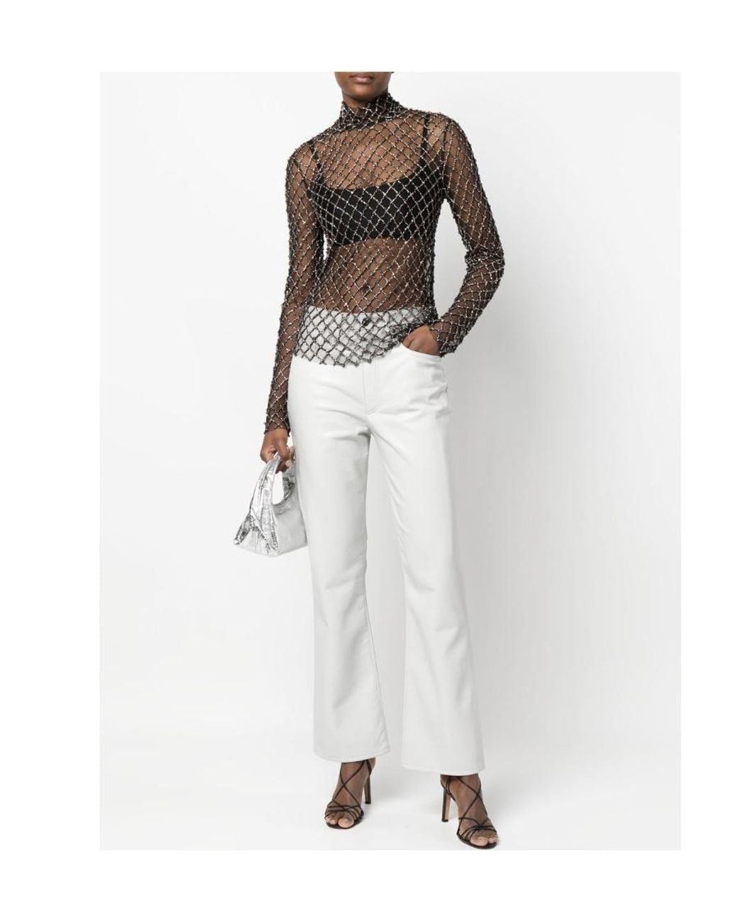 Isabel Marant Multicolor High-Neck Long-Sleeved Blouse