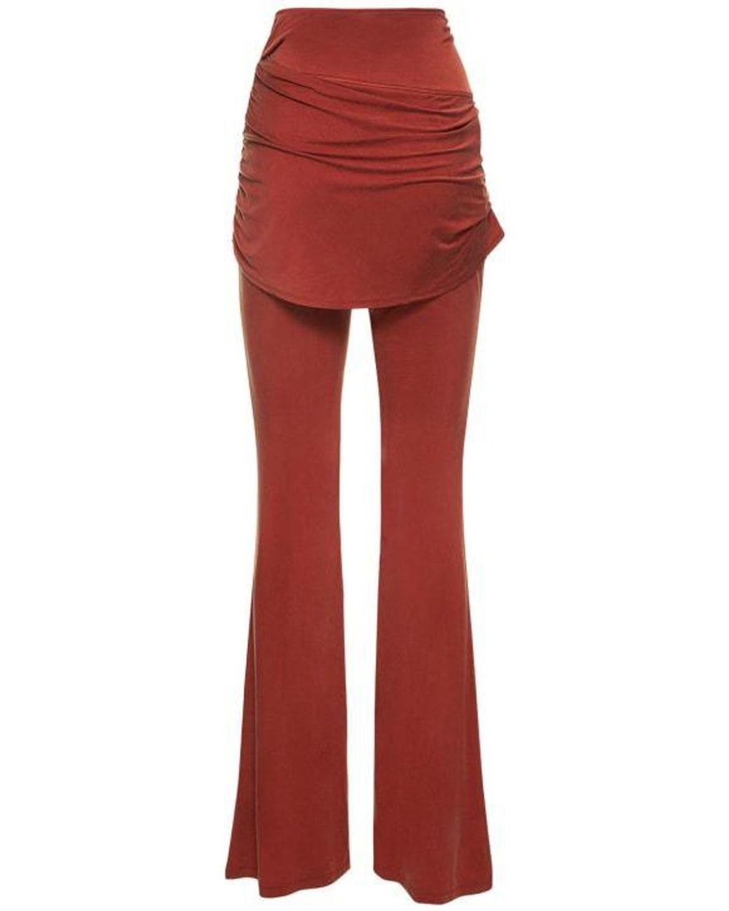 Jacquemus Red Le Pantalon Espelho Cupro Wide Pants