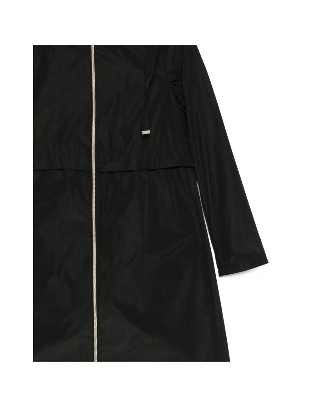 Herno Blue Long A-Line Hooded Jacket