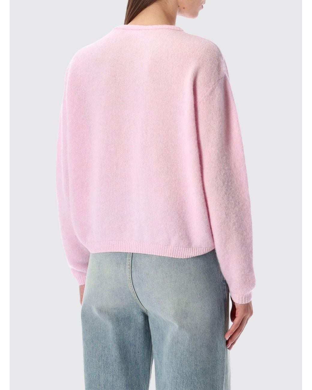 American Vintage Pink Vito Crew Neck Cardigan