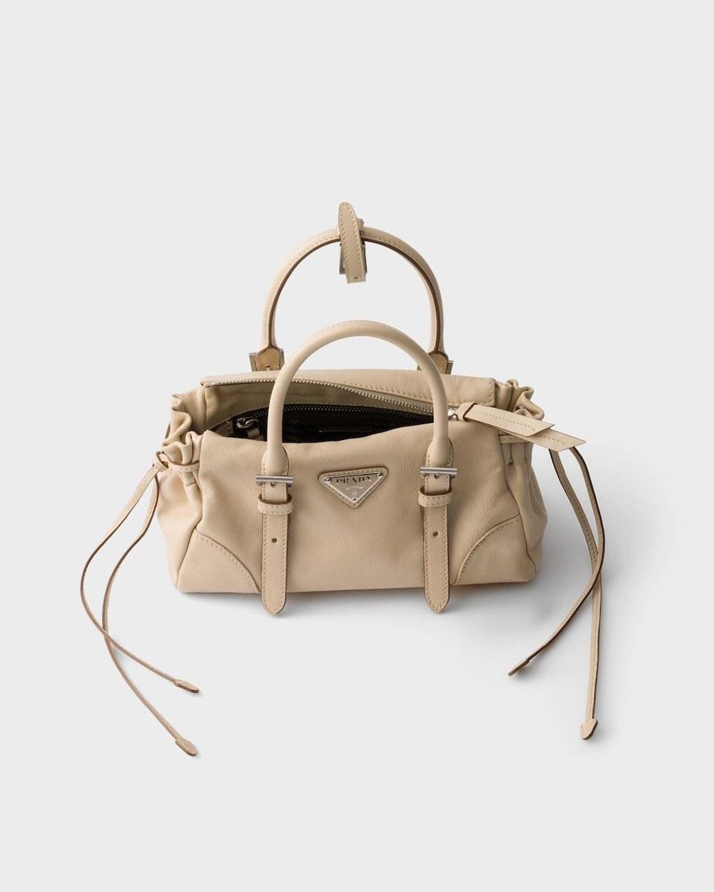 Prada Natural Karin Small Leather Bag