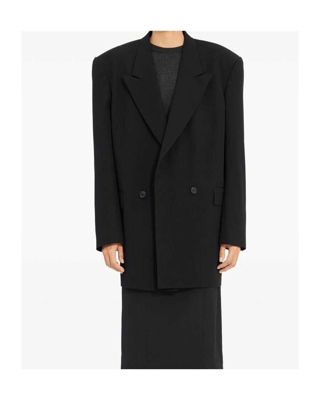 MM6 by Maison Margiela Black Technical Poplin Blazer Dress