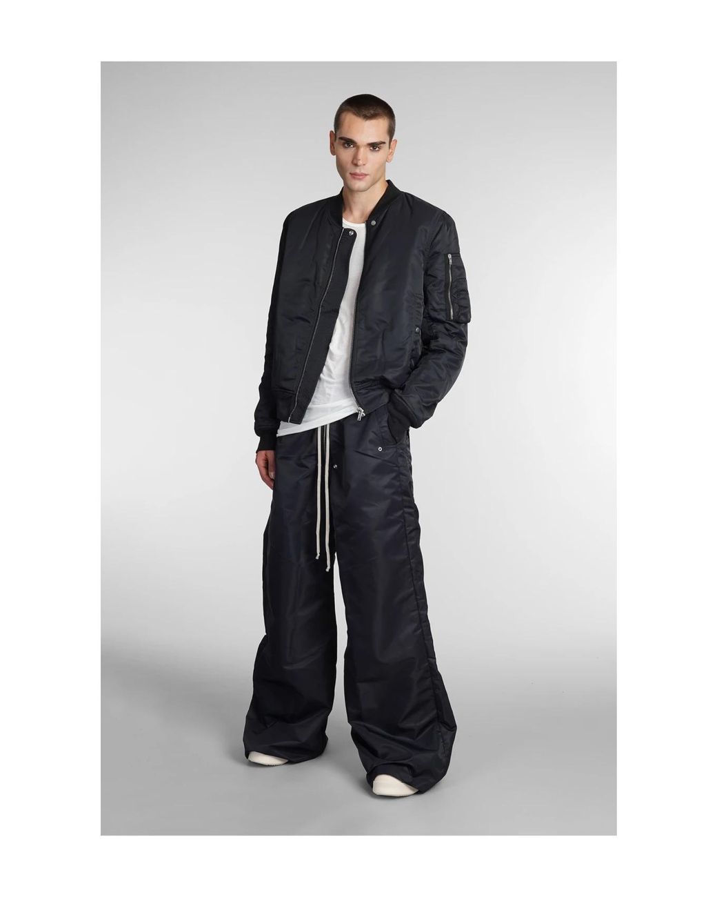 Rick Owens Black Geth Bela Wide-Leg Trousers for men