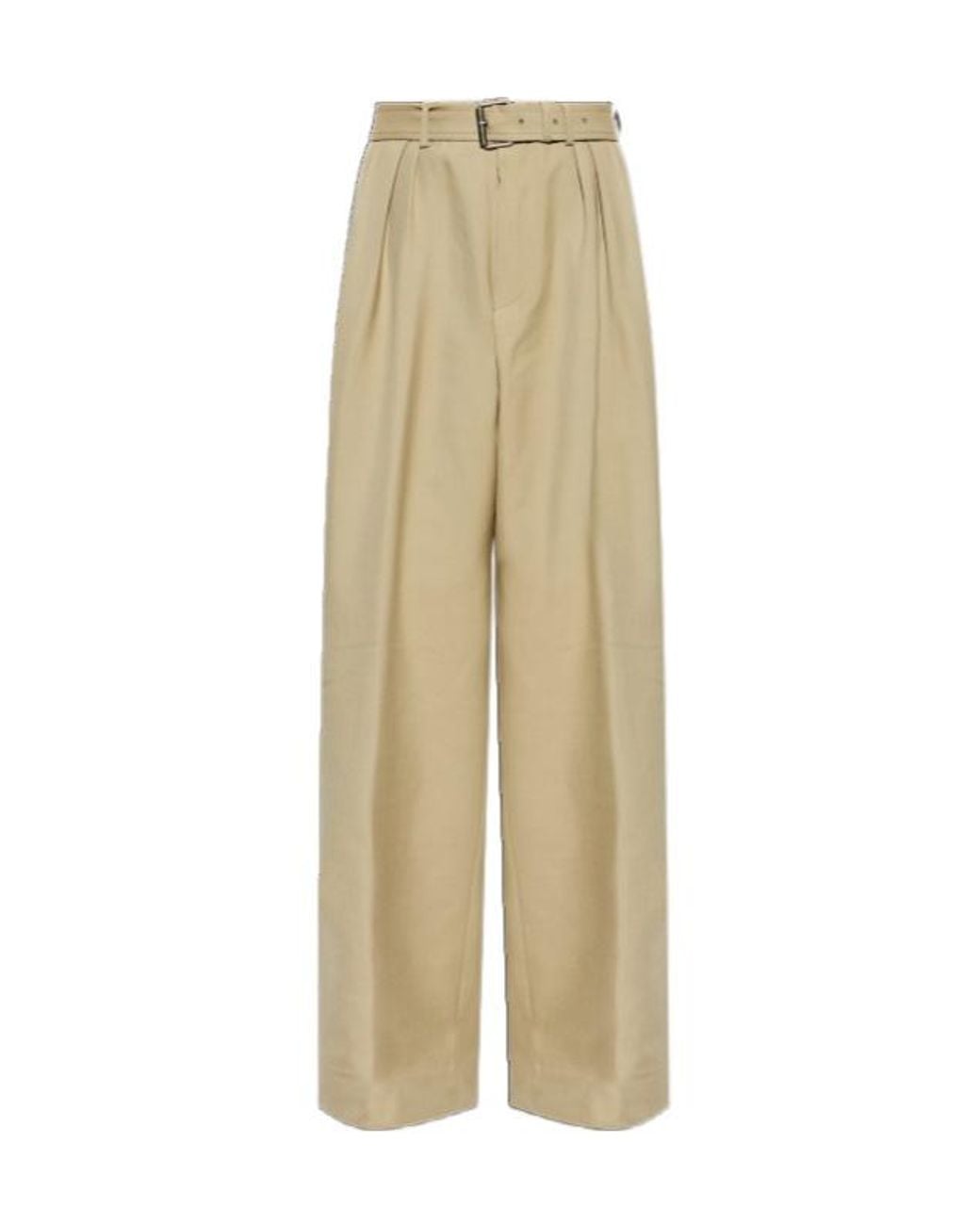 Dries Van Noten Natural Pleated Casual Trousers for men