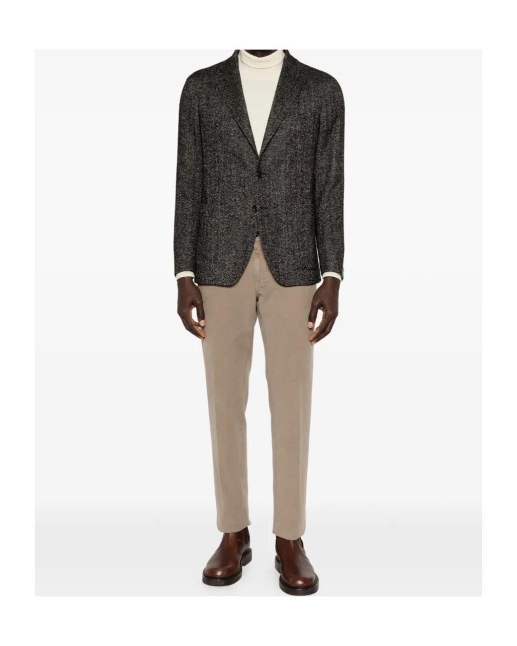 Incotex Natural Side-Pocket Straight Trousers for men