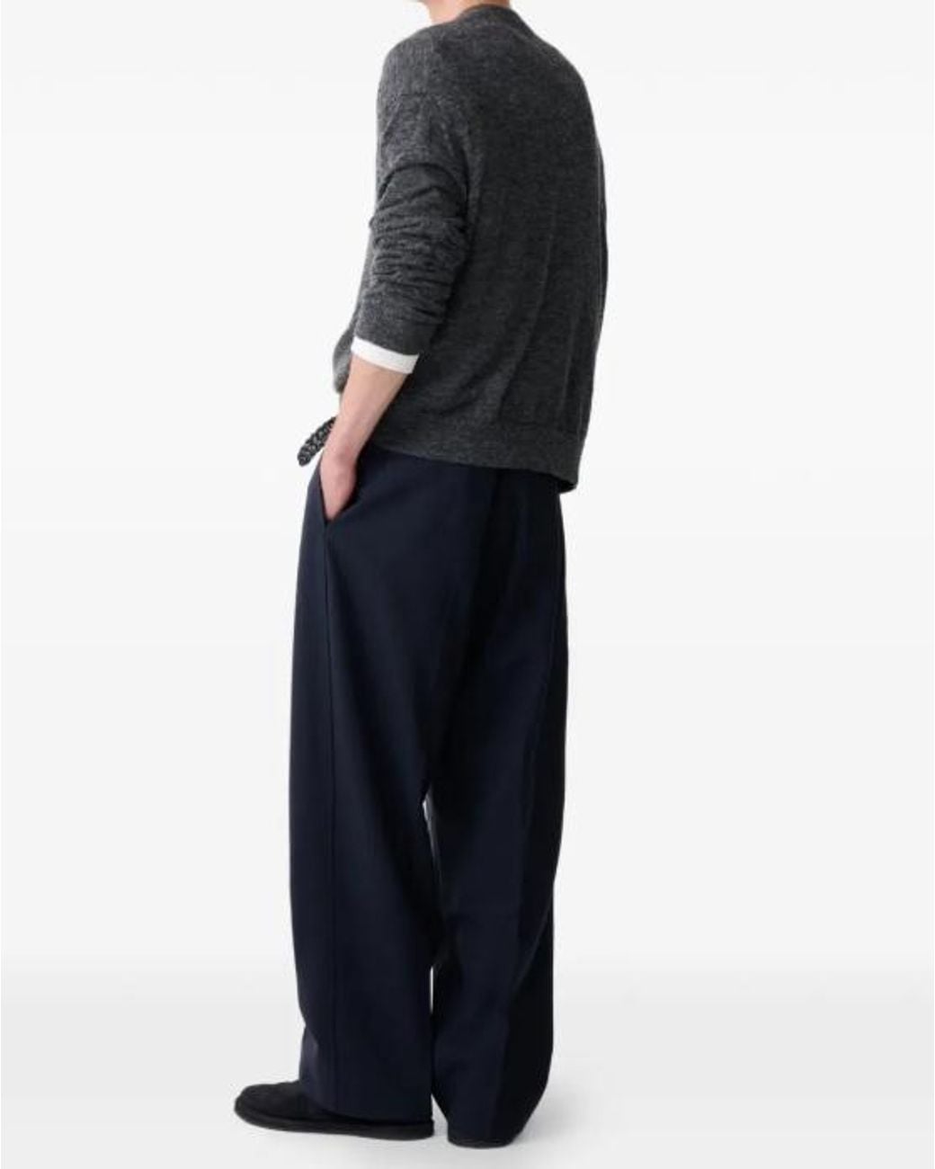 Studio Nicholson Gray Ribbed Sweater for men