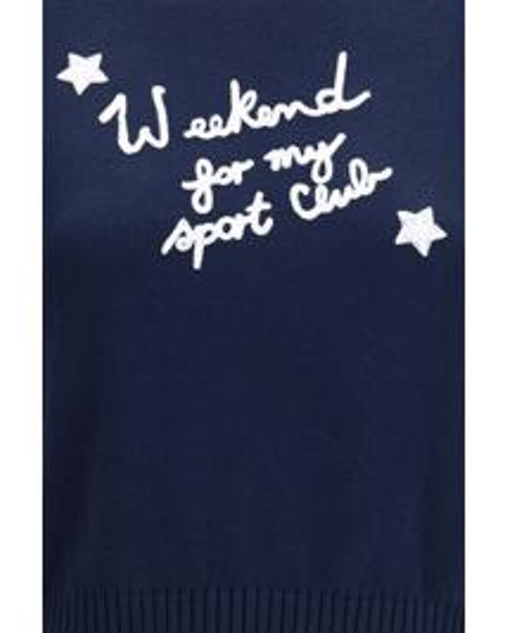 Weekend by Maxmara Blue Wkdfiacre Logo Intarsia Knitted Top