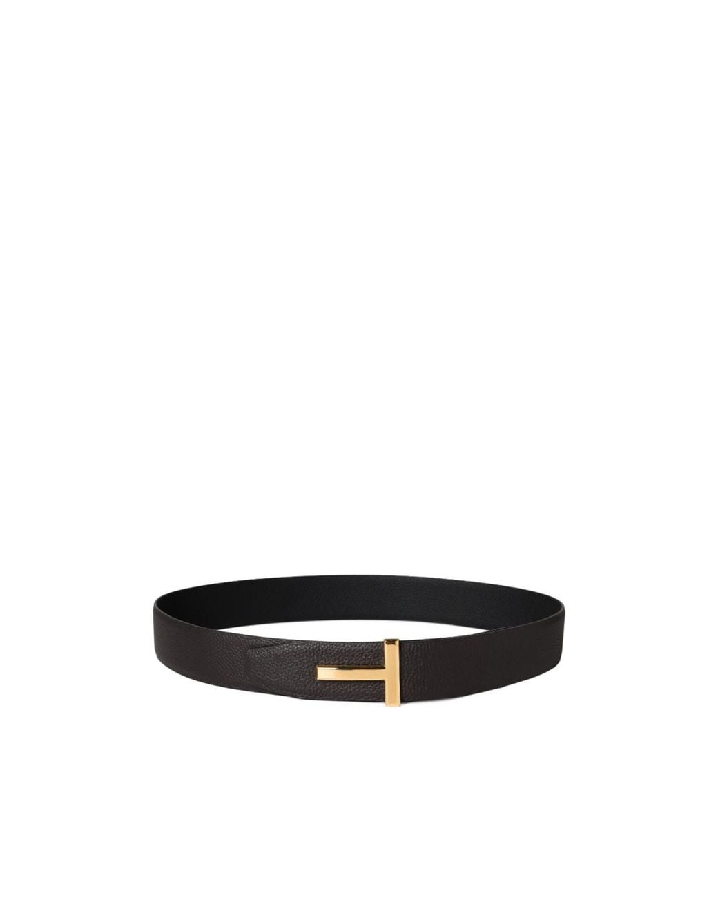 Tom Ford White Grained Cowhide Belt for men
