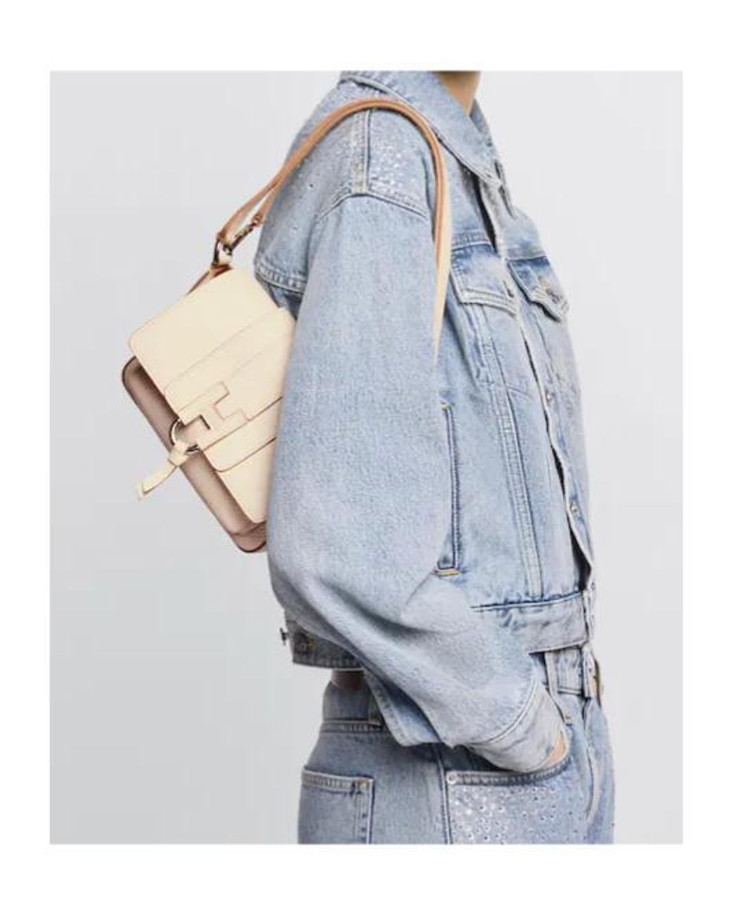 Hogan Natural Flap Shoulder Bag