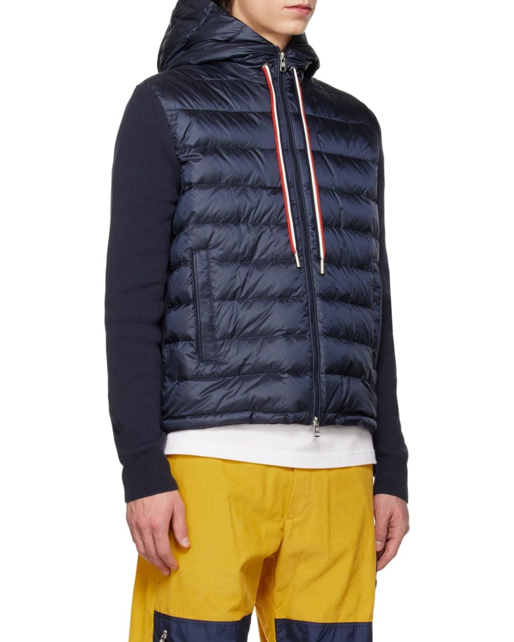 Moncler Blue Padded Hoodie for men
