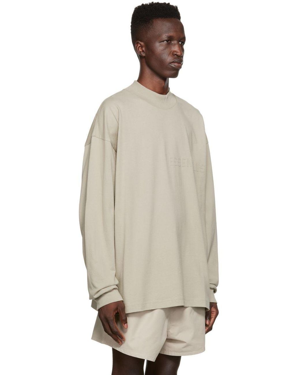 Fear Of God White Embossed-Logo Long-Sleeve T-Shirt