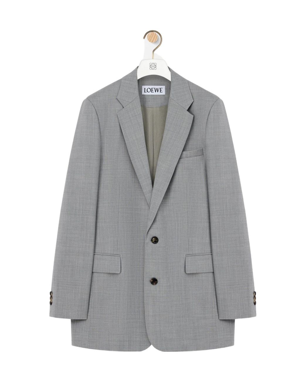 Loewe Gray Single-Breasted Regular Fit Jacket for men