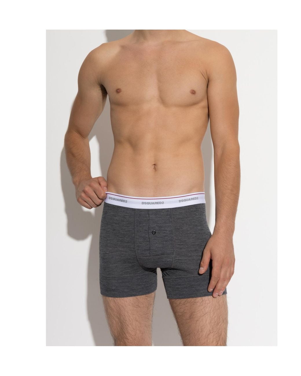 DSquared² Gray Logo Underwear for men
