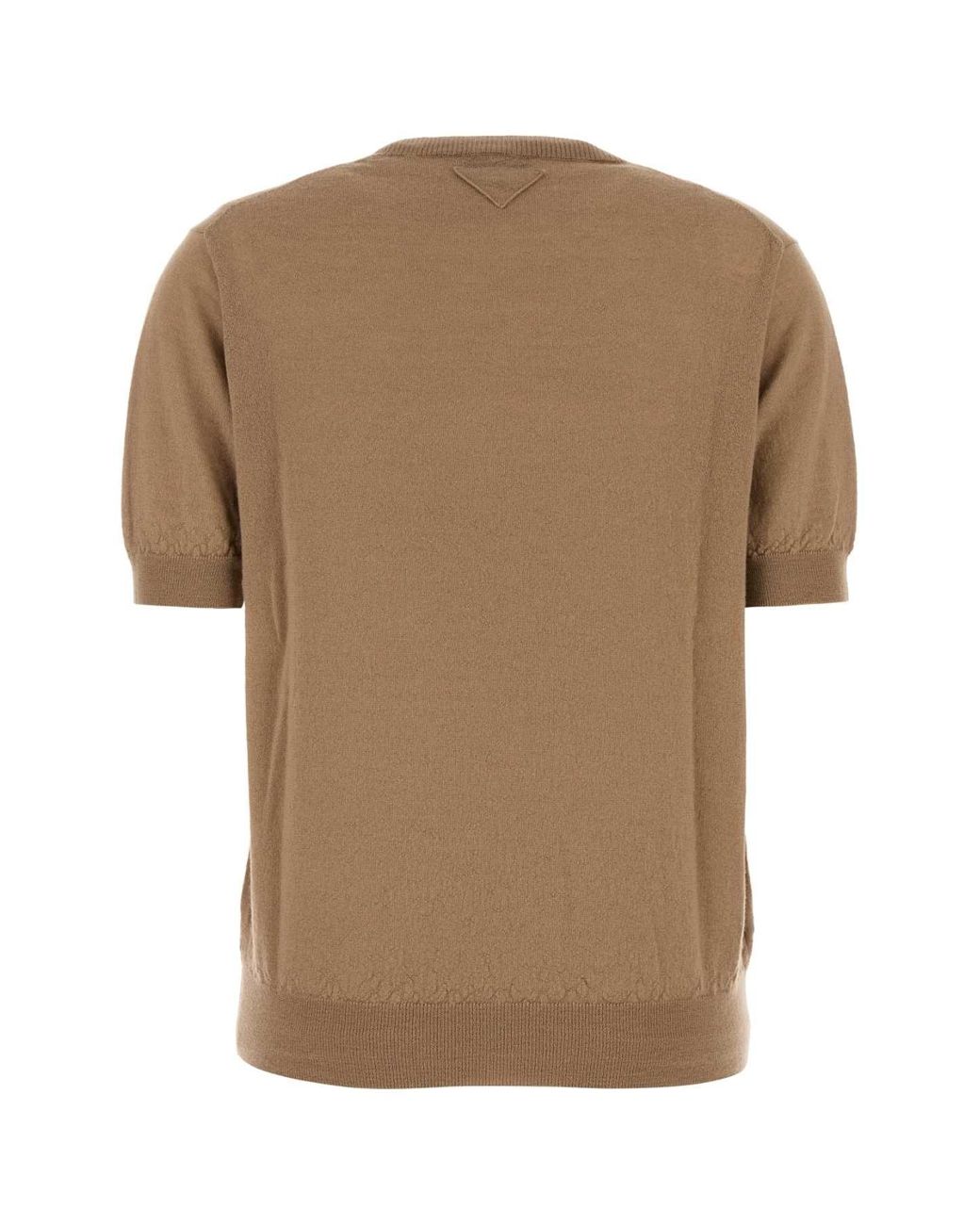 Prada Brown Short Sleeved Crewneck Jumper