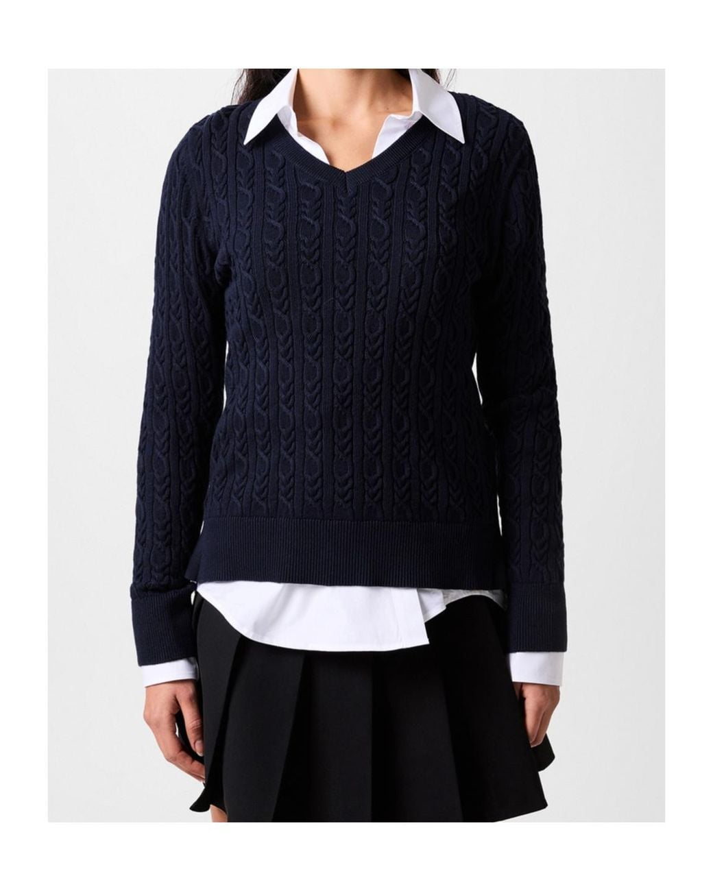 Barbour Blue Hampton V-Neck Knit